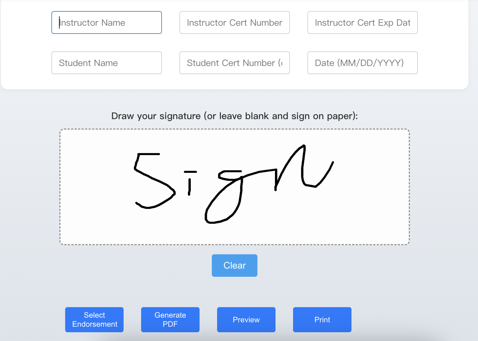Endorsement Generator