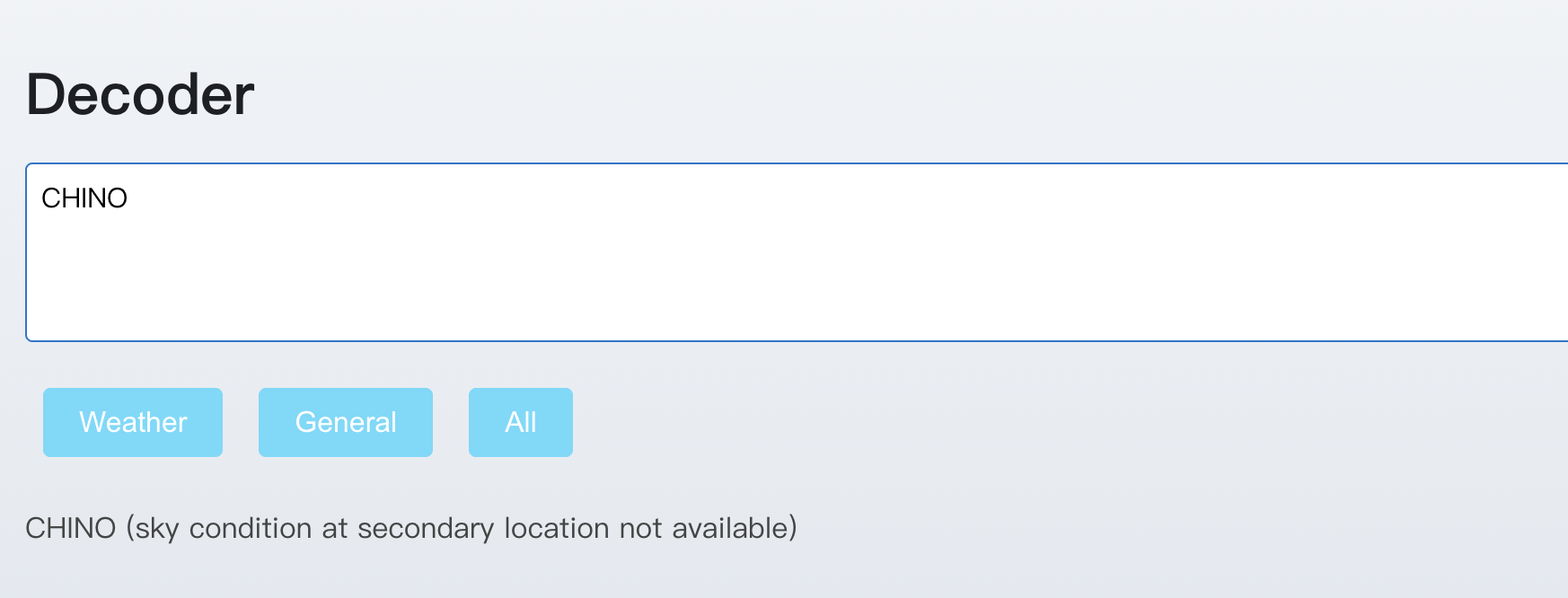 Weather & NOTAM Decoder